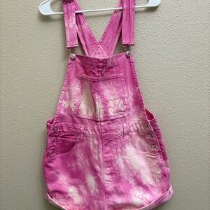 We the free denim pink overalls